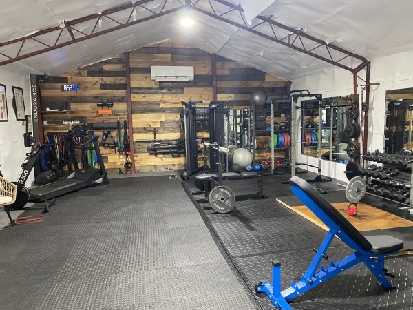 Newly updated gym with equipment